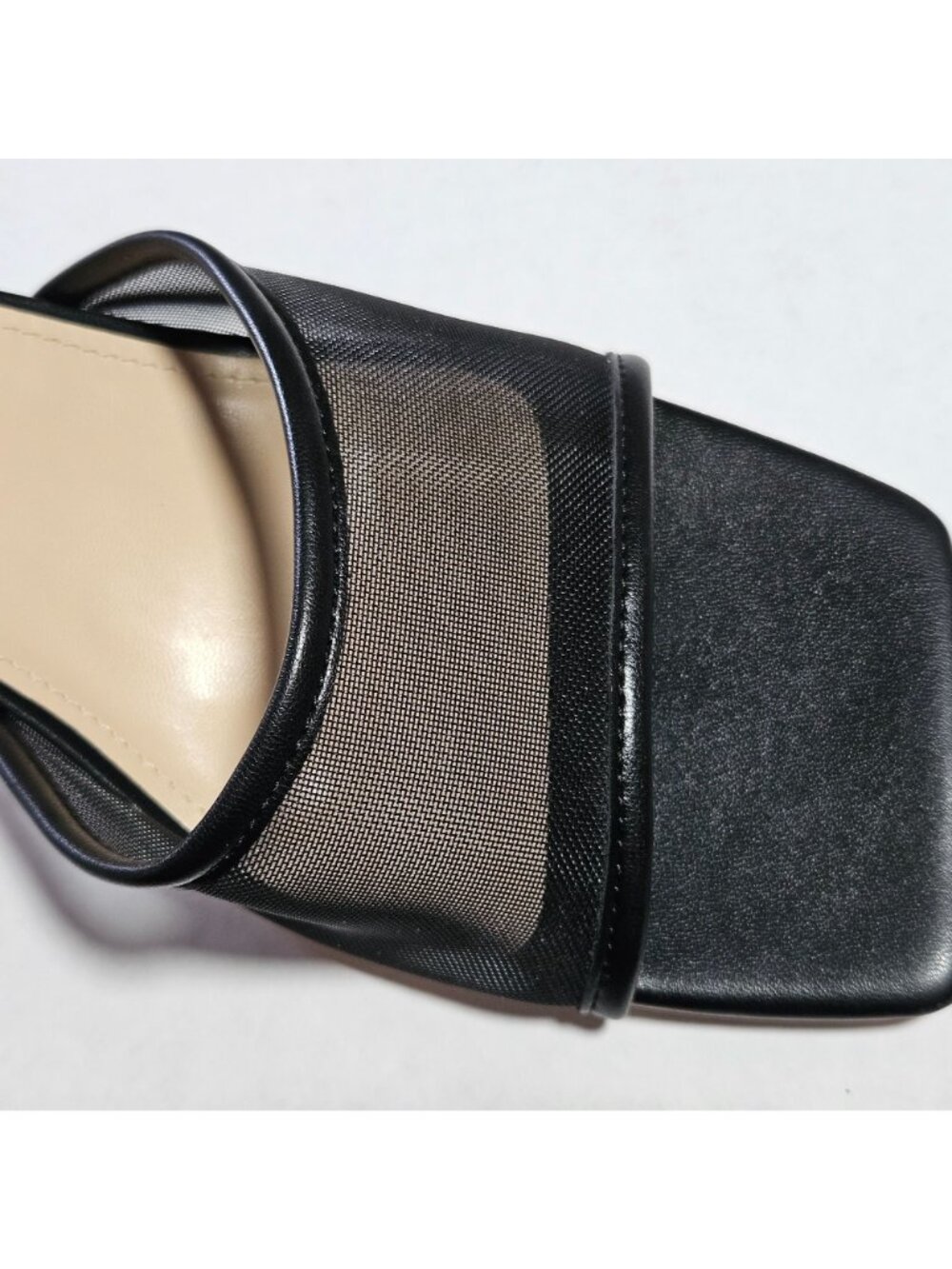 Woman's Modatope black dress casual black slip on kitten heel mesh pump slide 11 - Picture 4 of 8